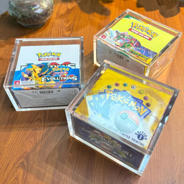 Pokémon Booster Box Acrylic Display Case – Fits Lost Origin, 1st Edition & TCG Booster Boxes – Protective Collector Case