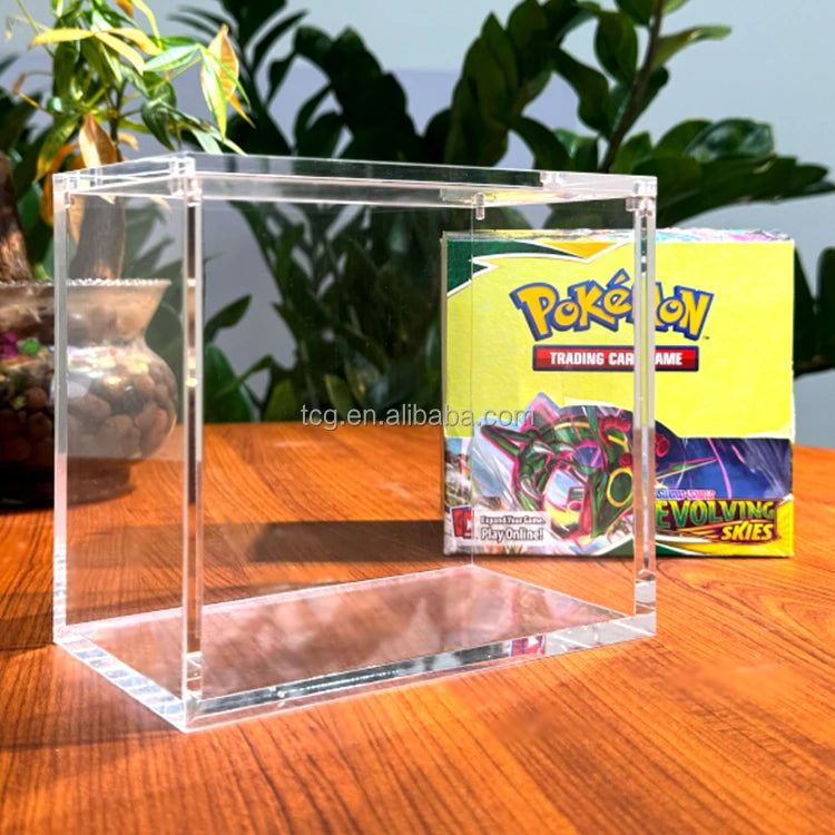 Pokémon Booster Box Acrylic Display Case – Fits Lost Origin, 1st Edition & TCG Booster Boxes – Protective Collector Case