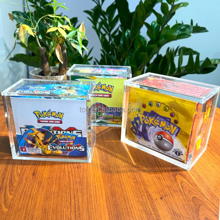 Pokémon Booster Box Acrylic Display Case – Fits Lost Origin, 1st Edition & TCG Booster Boxes – Protective Collector Case