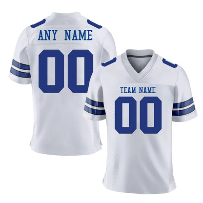 American Football Jersey Custom Navy White Gray Jersey Personalized Printed Team Name Number Quick-Dry American Football Shirt